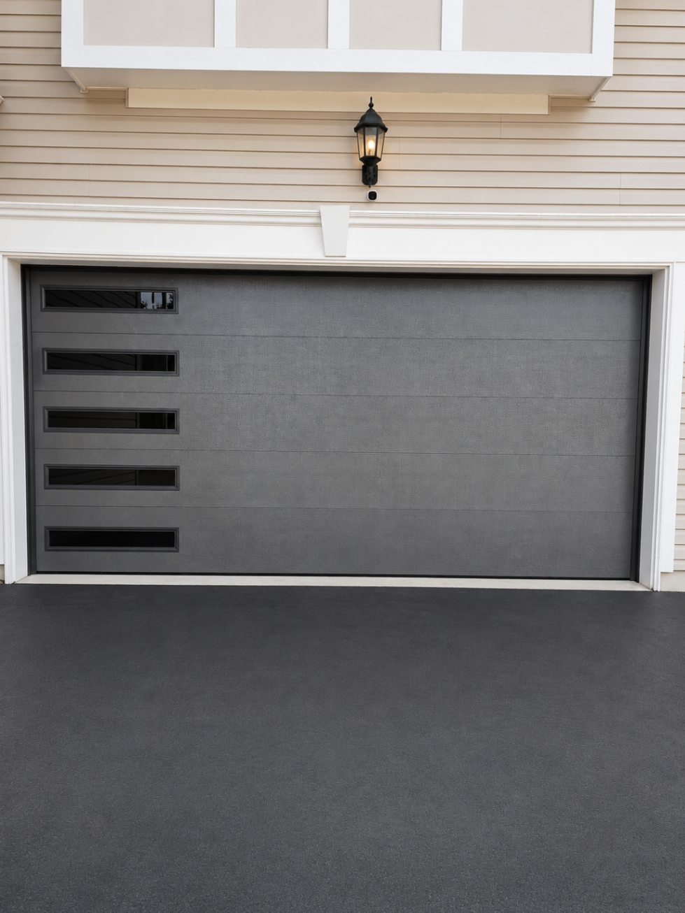 Olympus — Charcoal, Long Panel, Left-Column Mosaic Windows