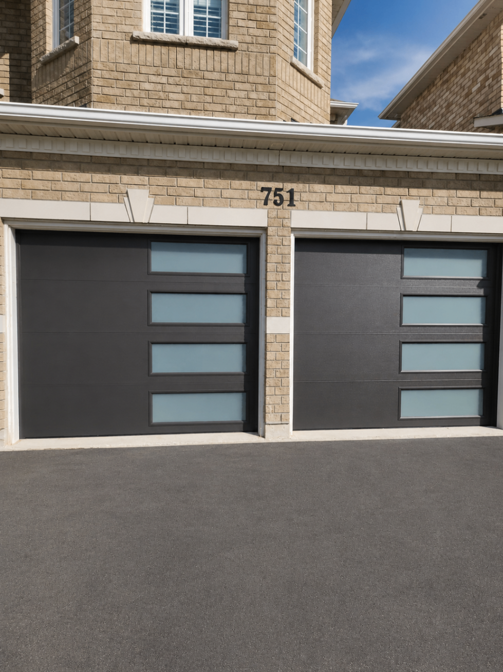 Olympus — Graphite, Flush Panel, Frosted Side-Column Windows