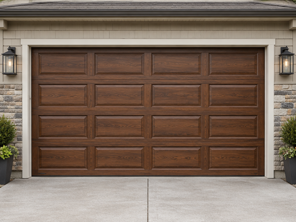 Liftertech 5000 Series — Wood Grain garage door collection — installed by Prime Time across the GTA
